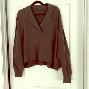 Oversized polo sweatshirt